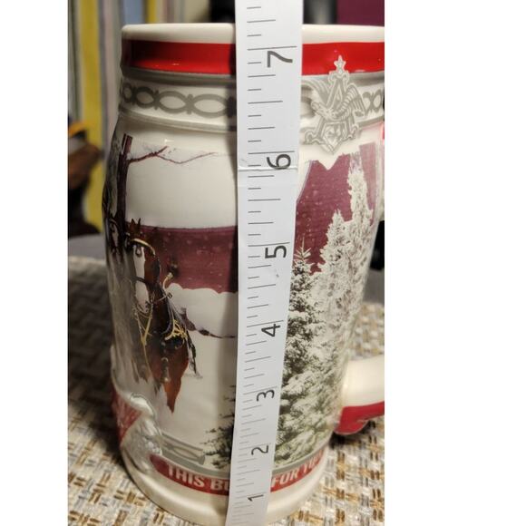 Budweiser 2017 Christmas Holiday Beer Stein 38th Anniversary Collector Edition - Picture 7 of 8